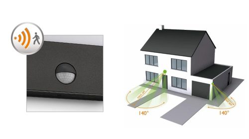 LED kerti lámpa homlokzati fali lámpa RACCOON IR myGarden 3W 2700K IP44 mozgás- és alkonyérzékelővel, antracit PHILIPS