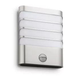   LED kerti lámpa homlokzati fali lámpa RACCOON IR myGarden 3W 2700K IP44 mozgás- és szürkületérzékelővel, ezüst PHILIPS