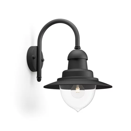 Kerti LED lámpa Homlokzati fali lámpa RAINDROP myGarden E27 IP44 Down Light Fekete PHILIPS