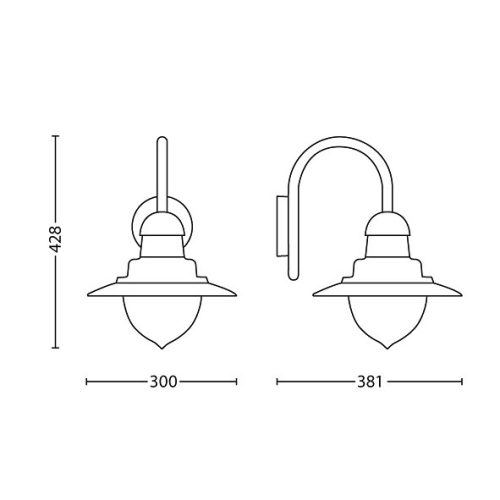 Kerti LED lámpa Homlokzati fali lámpa RAINDROP myGarden E27 IP44 Downlight Barna PHILIPS