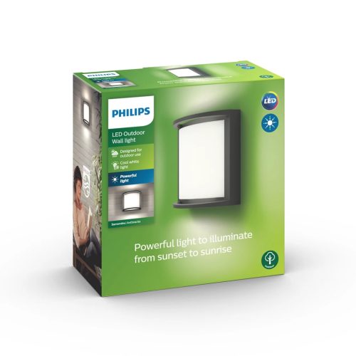 Kerti LED lámpa Homlokzati fali lámpa SAMONDRA myGarden 12W 4000K IP44 Antracit PHILIPS