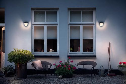 Kerti LED lámpa, fali lámpa, homlokzat, SERRES myGarden, E27, IP44, fekete, PHILIPS