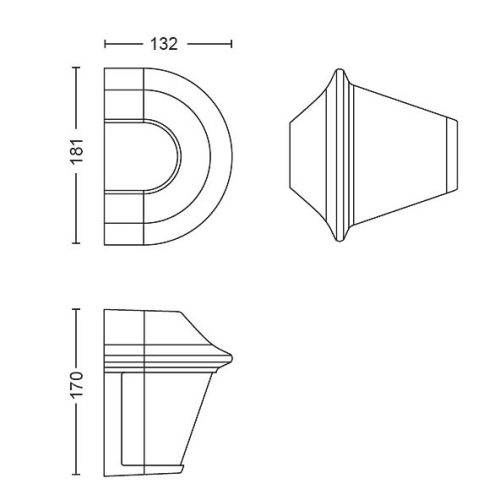 Kerti LED lámpa, fali lámpa, homlokzat, SERRES myGarden, E27, IP44, fekete, PHILIPS