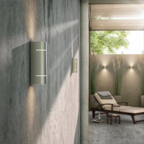 Kerti LED-es lámpa fali lámpa homlokzat SUNSET myGarden 2x1W 2700K IP44 felső-alsó ezüst PHILIPS