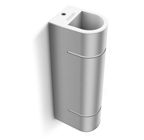 Kerti LED-es lámpa fali lámpa homlokzat SUNSET myGarden 2x1W 2700K IP44 felső-alsó ezüst PHILIPS