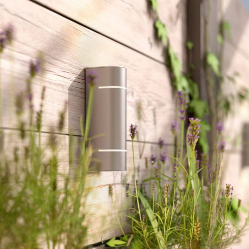 Kerti LED-es lámpa fali lámpa homlokzat SUNSET myGarden 2x1W 2700K IP44 felső-alsó ezüst PHILIPS