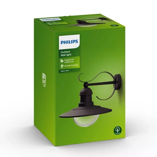 Kerti lámpa LED fali lámpa TOPIARY myGarden E27 IP44 Down Light fekete PHILIPS