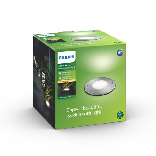 LED-es kerti lámpa földi behajtó MOSS myGarden 3W 2700K IP67 kerek ezüst PHILIPS