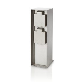   Elektromos kertoszlop ROCK 2x Socket 230V IP44 Ezüst PHILIPS