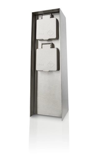 Elektromos kertoszlop ROCK 2x Socket 230V IP44 Ezüst PHILIPS