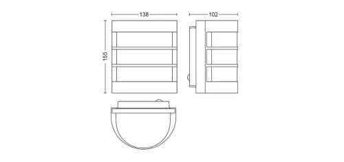 Kerti LED lámpa Fali lámpa Homlokzat CALGARY myGarden E27 IP44 Ezüst PHILIPS