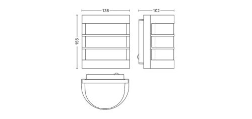 Kerti LED fali lámpa homlokzat CALGARY IR myGarden E27 IP44 mozgásérzékelővel, ezüst PHILIPS