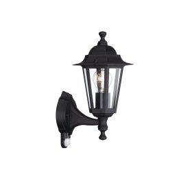   LED kerti lámpa PEKING myGarden E27 IP44 emelési fali lámpa alkonyérzékelővel Fekete PHILIPS