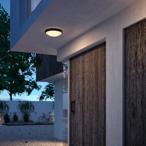 LED kerti lámpa kültéri mennyezeti DORIS myGarden 6W 2700K IP54 fali lámpa mennyezeti fekete PHILIPS