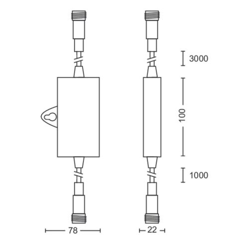 DUSK-TO-DAWN GardenLink 12V IP44 érzékelő fekete PHILIPS vezérléssel