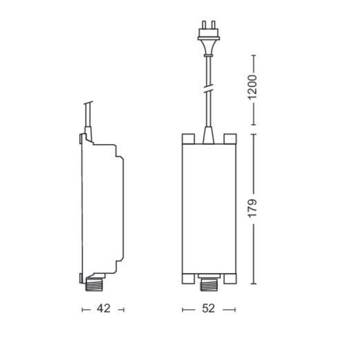 GardenLink TRANSFORMER 48W 12V IP67 tápegység transzformátor fekete PHILIPS