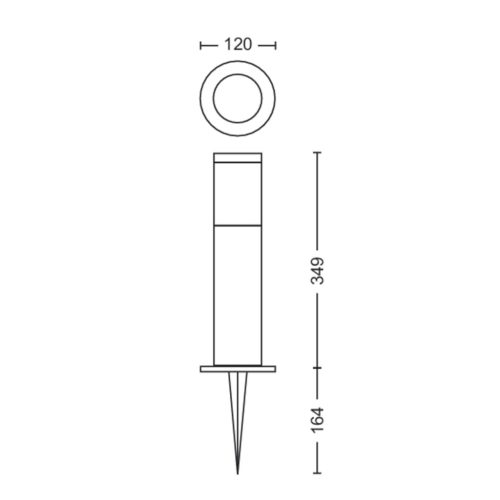 LED-es kerti lámpa kültéri talapzat GardenLink 6W 12V 4000K IP44 Post Antracit PHILIPS