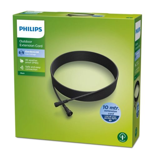 GardenLink IP65 csatlakozókábel 10 m-es hosszabbítókábel fekete PHILIPS