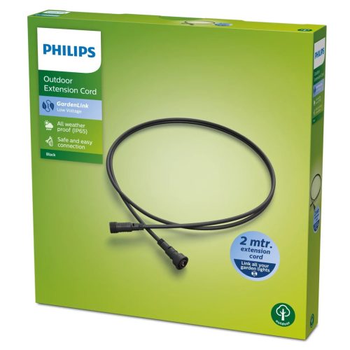 GardenLink IP65 csatlakozókábel 2 m-es hosszabbító fekete PHILIPS
