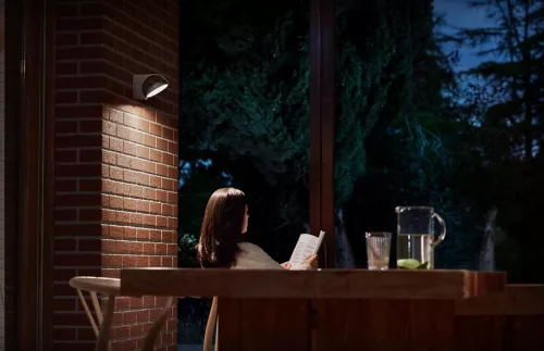 Kerti LED lámpa homlokzati fali lámpa MIMOZA myGarden 7W 4000K IP44 mozgatható antracit PHILIPS