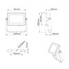 LED reflektor 10W 900lm 3000K IP65 fekete ProjectLine Floodlight PHILIPS