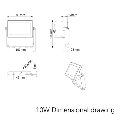 LED reflektor 10W 950lm 4000K IP65 fekete ProjectLine Floodlight PHILIPS