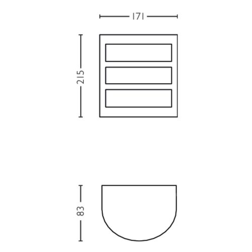 Kerti LED lámpa fali homlokzat PYTHON myGarden 6W 4000K IP44 antracit PHILIPS