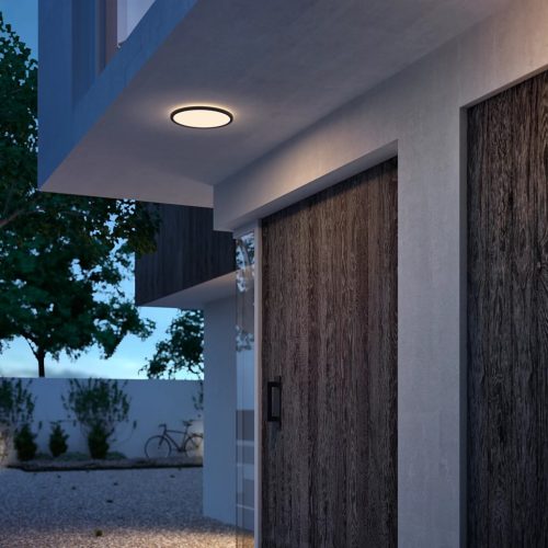 LED kerti mennyezeti lámpa kültéri SUPERSLIM CL550 15W 2700K IP44 kerek mennyezeti lámpa fekete-fehér PHILIPS