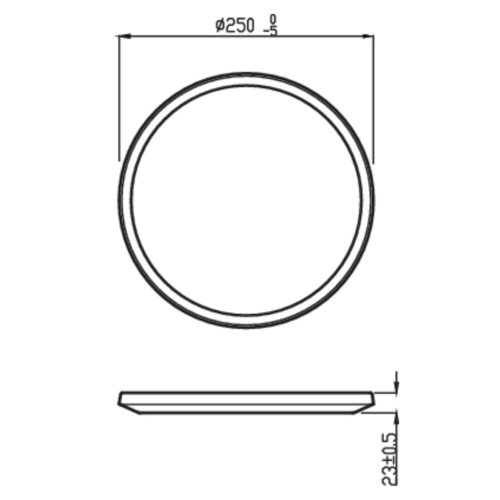 LED kerti mennyezeti lámpa kültéri SUPERSLIM CL550 15W 2700K IP44 kerek mennyezeti lámpa fekete-fehér PHILIPS