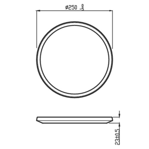 LED kerti mennyezeti lámpa kültéri SUPERSLIM CL550 15W 4000K IP44 kerek mennyezeti lámpa fekete-fehér PHILIPS