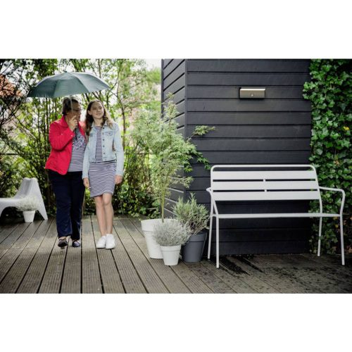 LED kerti lámpa homlokzati fali lámpa BUSTAN 3.8W mozgásérzékelő 4000K semleges IP44 antracit PHILIPS