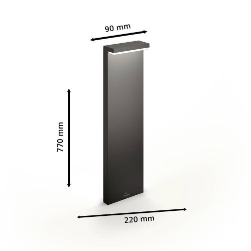 LED kerti lámpaoszlop út BUSTAN 3.8W 2700K meleg IP44 antracit PHILIPS