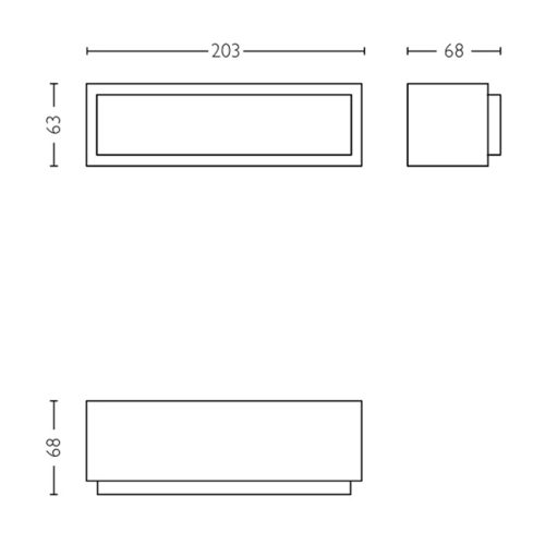 Kerti LED lámpa homlokzati fali lámpa STRATOSPHERE 3.8W 4000K semleges IP44 antracit PHILIPS