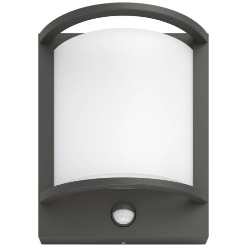 Kerti LED lámpa homlokzati fali lámpa SAMONDRA 3,8W mozgásérzékelő 2700K meleg IP44 antracit PHILIPS