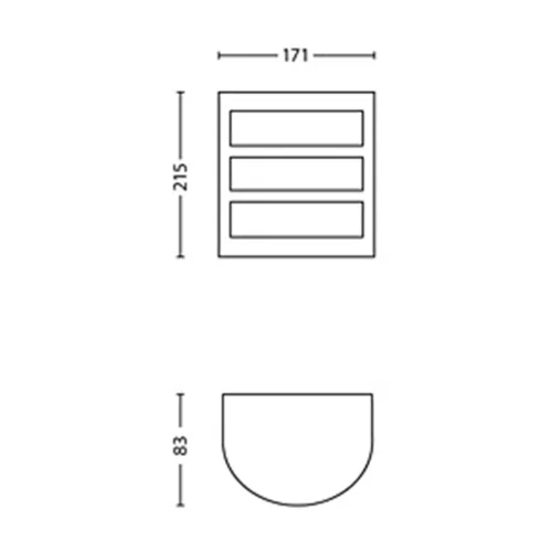 Kerti LED lámpa fali homlokzat PYTHON 3.8W 2700K meleg IP44 ezüst PHILIPS