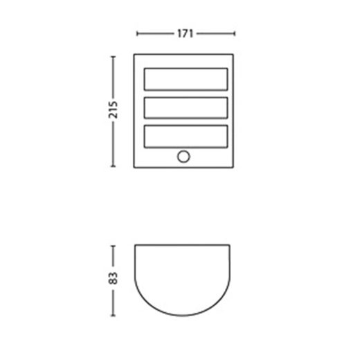 Kerti LED lámpa fali homlokzat PYTHON 3.8W mozgásérzékelő 2700K meleg IP44 ezüst PHILIPS