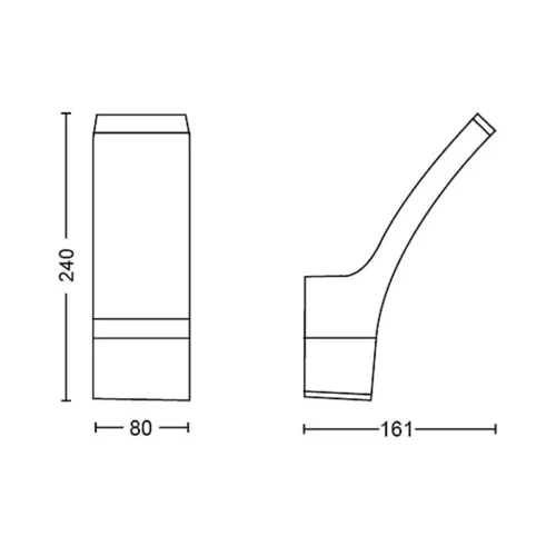 Kerti LED lámpa homlokzati fali lámpa SPLAY 3.8W 2700K meleg IP44 antracit PHILIPS