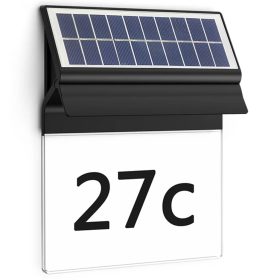   Napelemes kerti lámpa LED megvilágított házszám homlokzati fali lámpa 2700K IP44 PHILIPS érzékelő