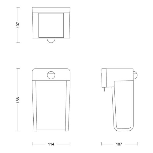 Kerti LED fali lámpa kültéri napelemes lámpa mozgásérzékelő IP44 2700K PHILIPS