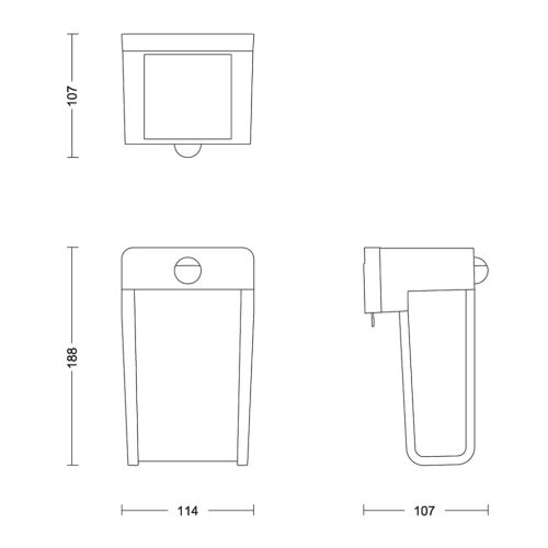 Kerti LED fali lámpa kültéri napelemes lámpa mozgásérzékelő 2700K IP44 PHILIPS