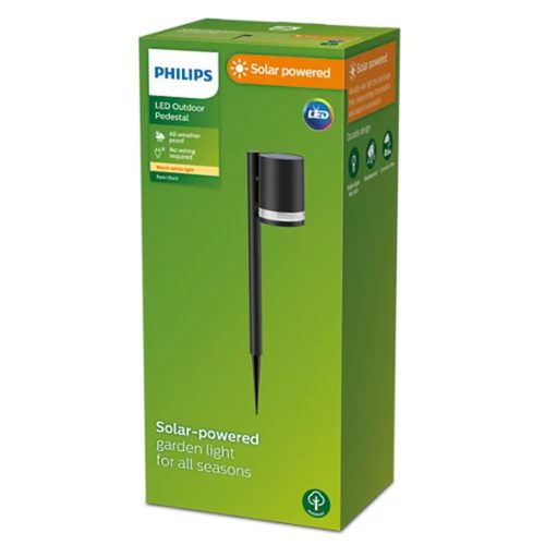 Kerti LED lámpa, polár, út, napelem, FYCE, 1.5W, 2700K, IP44, szürkületérzékelő, PHILIPS