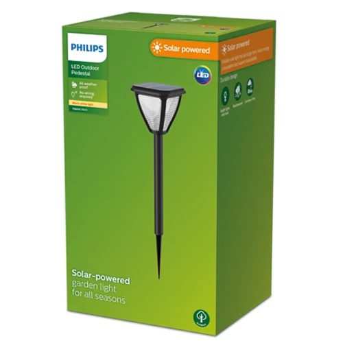 Kerti LED lámpa, polár, út, napelem, VAPORA, 1.5W, 2700K, IP44, szürkületérzékelő, PHILIPS