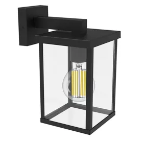   LED kerti lámpa BELLINI E27 homlokzati fali lámpa alsó lámpa fekete IP44 PHILIPS