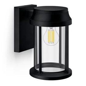   LED kerti lámpa Homlokzati fali lámpa BELLINI E27 IP44 Down Light Fekete PHILIPS