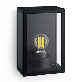  Kerti LED lámpa Fali homlokzat ALZOR E27 IP44 Lámpás Fekete PHILIPS