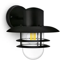   Kerti LED lámpa Homlokzati Fali lámpa INYMA E27 IP44 Lámpás Fekete PHILIPS