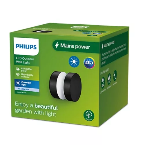 Kerti LED lámpa Homlokzati Fali lámpa LAVEN 6W 4000K IP44 PHILIPS