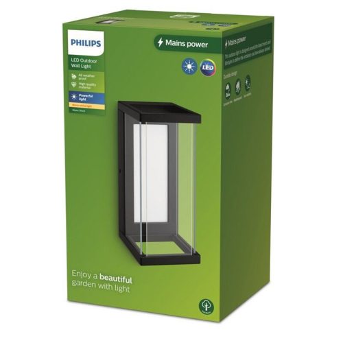 Kerti LED lámpa homlokzati fali lámpa ULYZO 12W 2700K IP44 négyszögletes PHILIPS