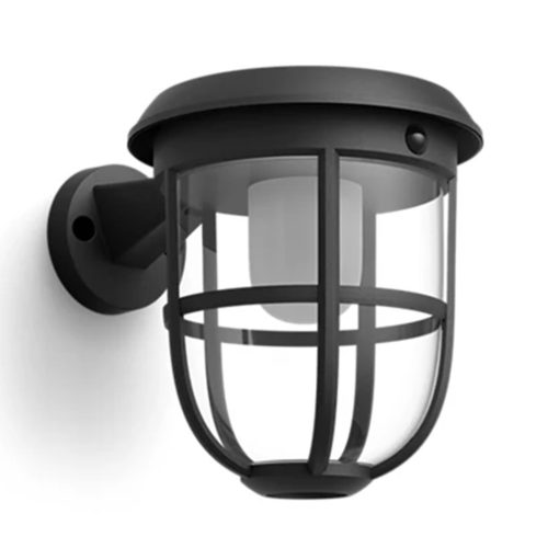 Kerti LED lámpa Solar homlokzati fali lámpa RADII 1.3W 3000K IP44 Twilight mozgásérzékelő PHILIPS