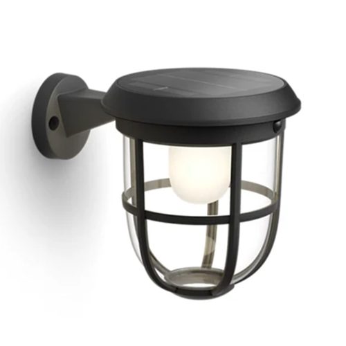 Kerti LED lámpa Solar homlokzati fali lámpa RADII 1.3W 3000K IP44 Twilight mozgásérzékelő PHILIPS